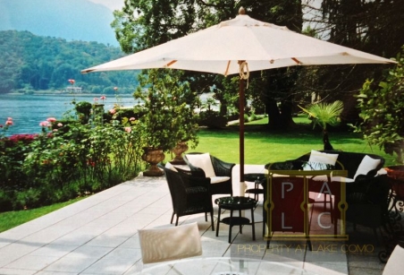 waterfront terrace on villa for rent lake Como